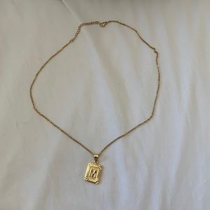 M pendant necklace